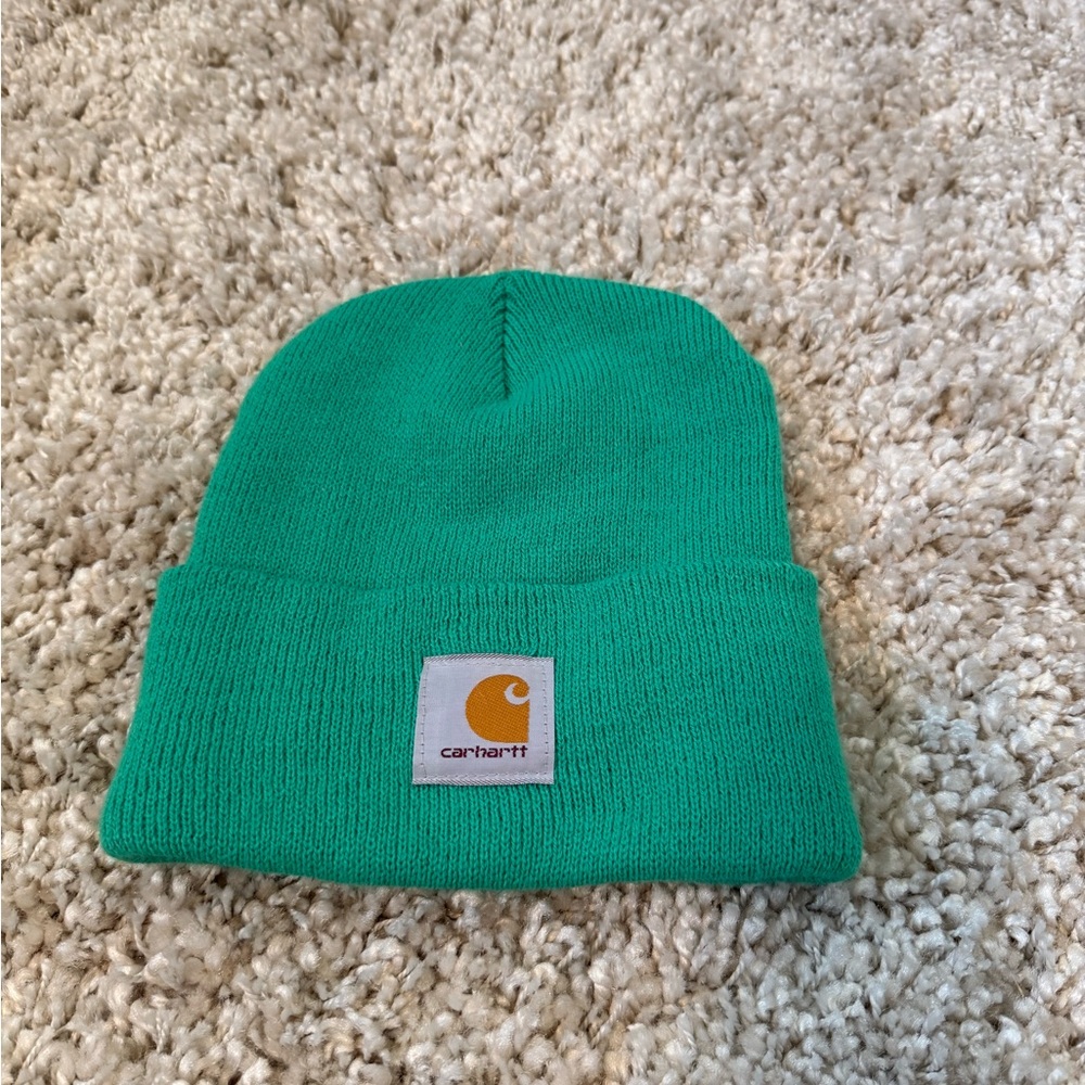 Carhartt Green Knit Beanie Hat